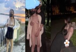 Em gái hồn nhiên cởi đồ ở sân trường cho cả trai lạ check thử