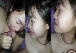 Em không bú đâu anh còn xuất lên mặt em