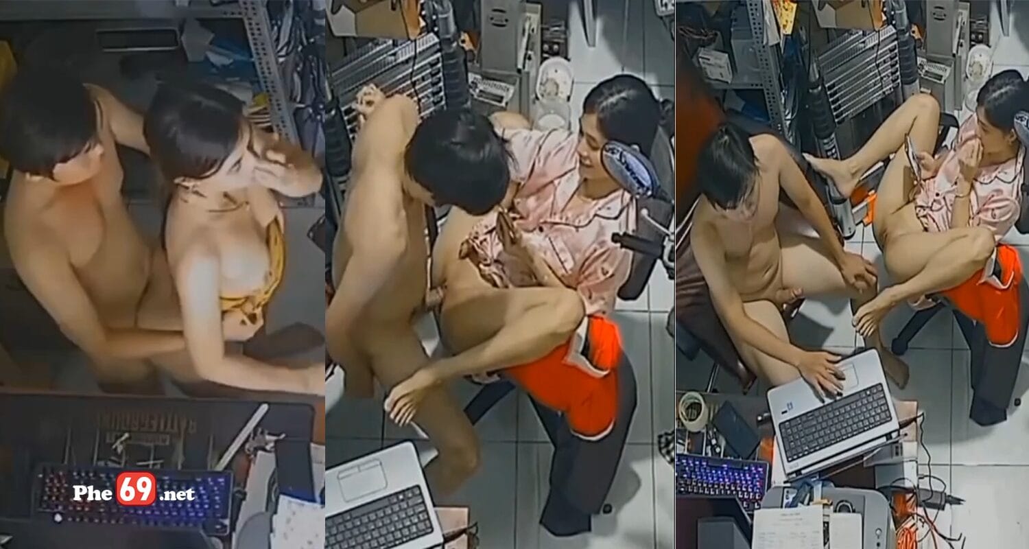 Hack cam 2 vợ chồng tranh thủ chịch nhau tại bàn làm việc của chồng