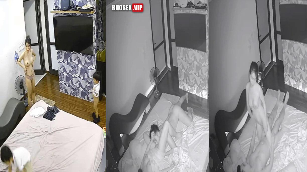 Hack Camera Cặp vợ chồng việt gái 2 con vú to banh lồn cho chồng bú đụ nhau cực sung